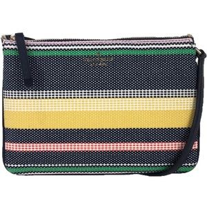 Kate Spade Jackson Boardwalk Stripe Crossbody Bag Woven Pastel Purse